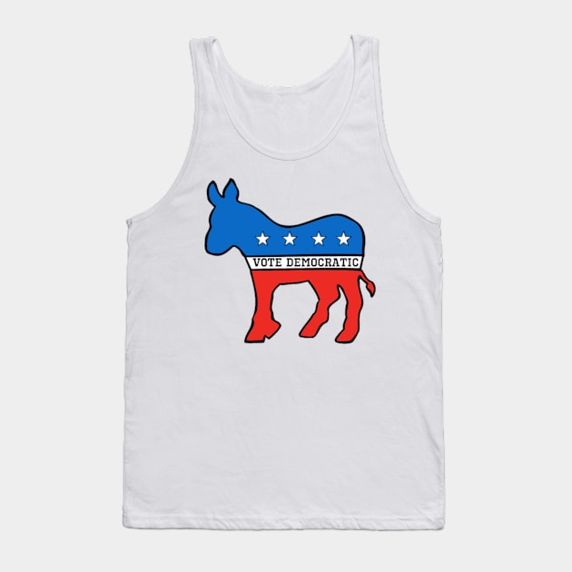 DEMOCRATIC DONKEY MASCOT VOTE DEMOCRAT Tank Top by colormecolorado